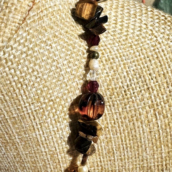 Vintage Boho HongKong Earrings and Necklace with 2 Bamboo Bangles - Picture 11 of 11